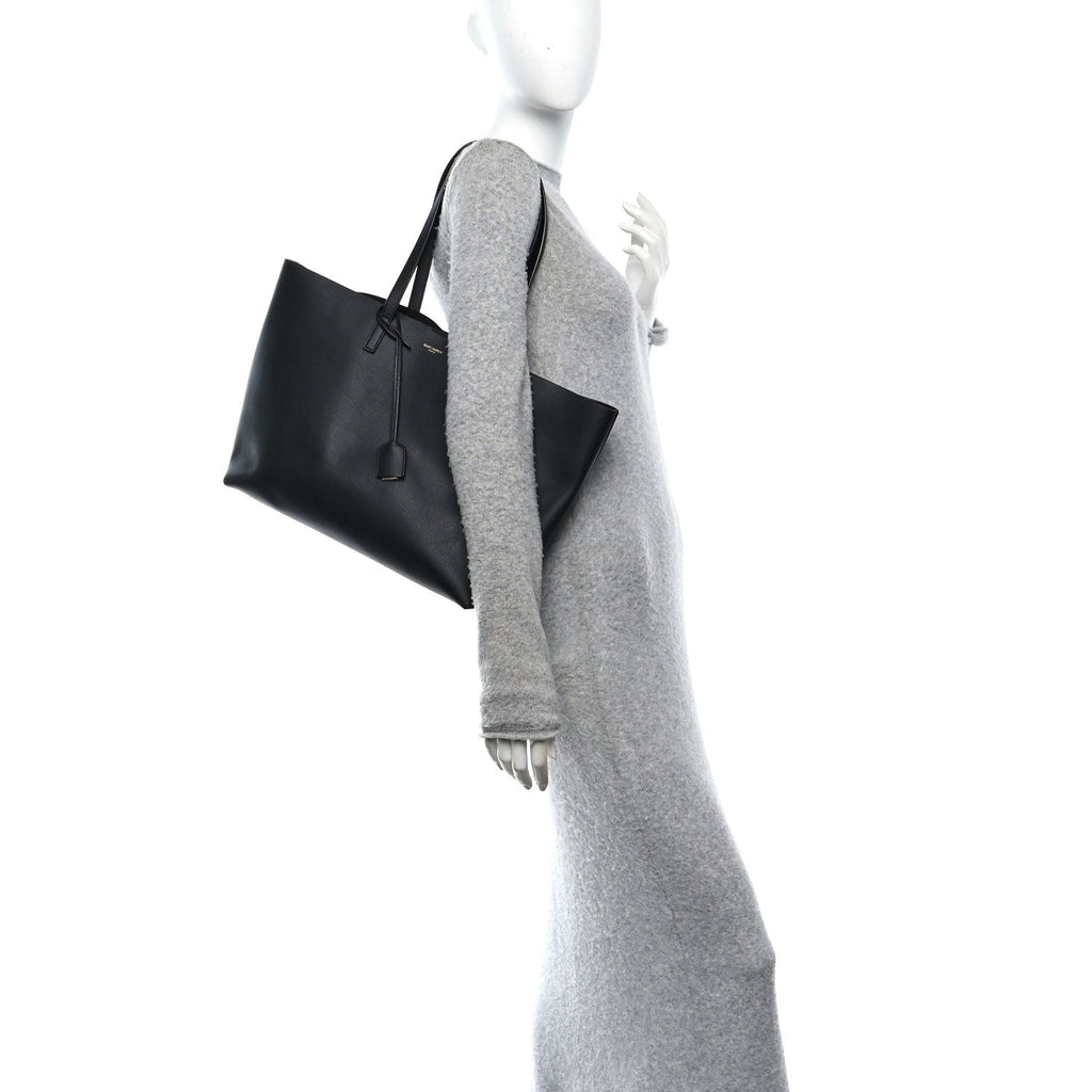 Calfskin Large Shopping Tote Black