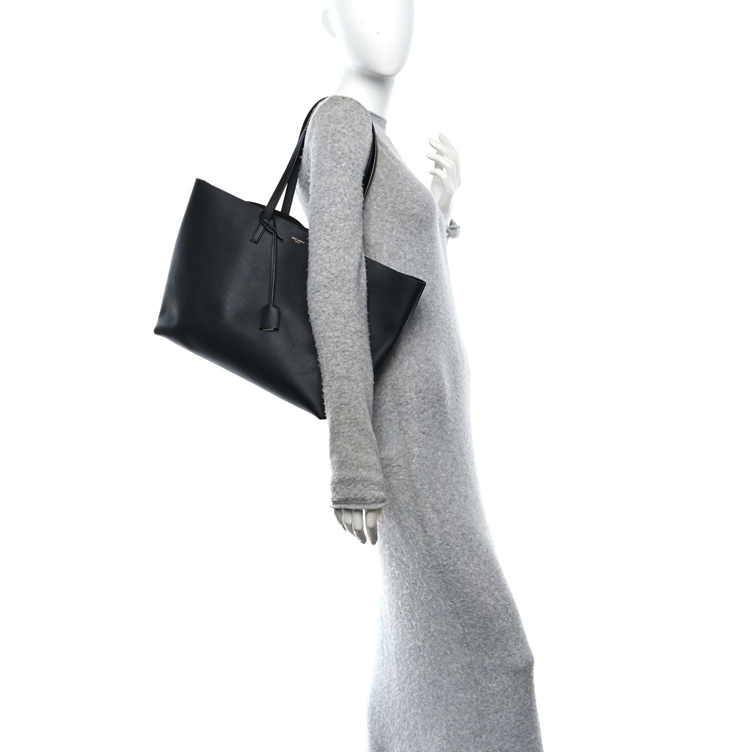 Calfskin Large Shopping Tote Black