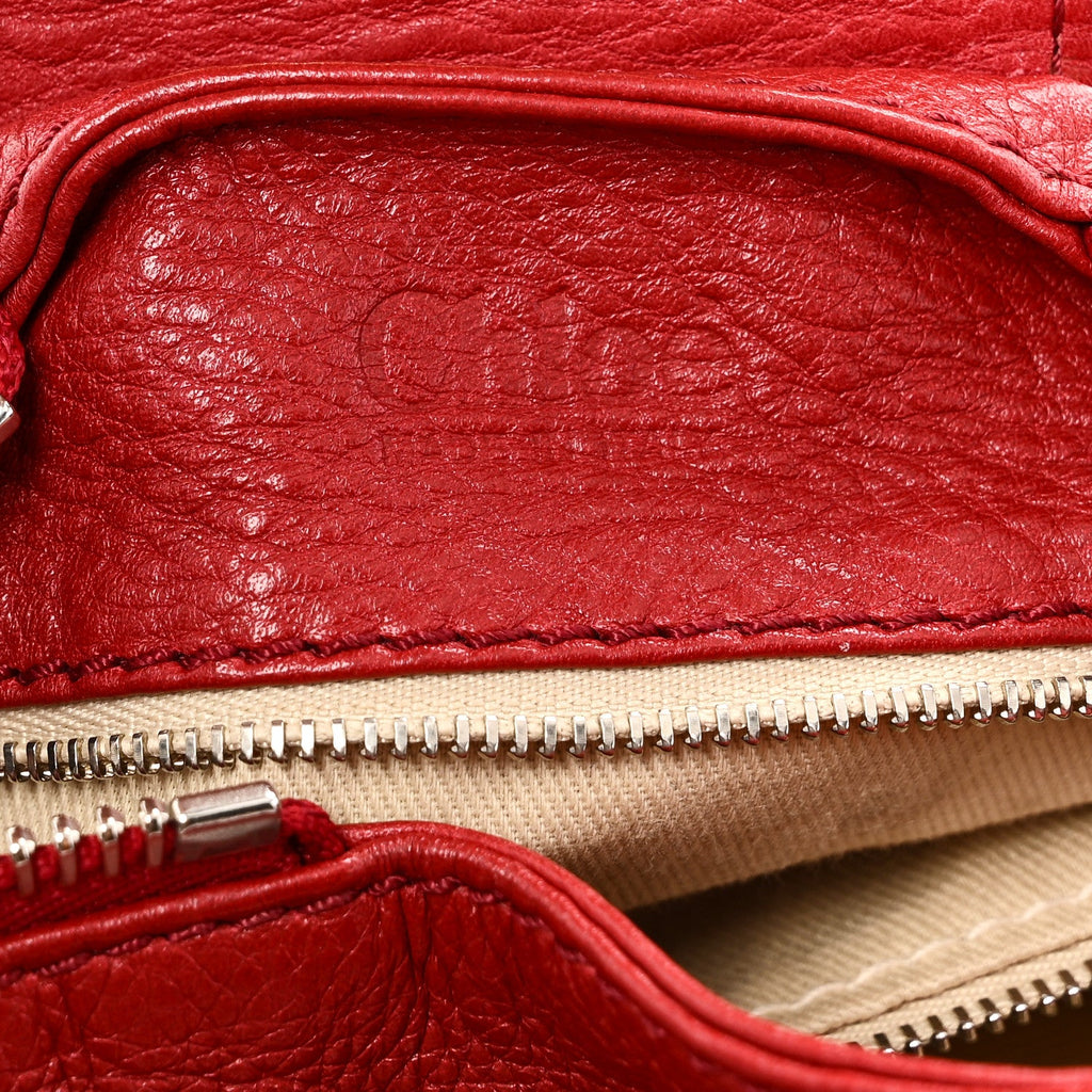 Calfskin Medium Paddington Satchel Red