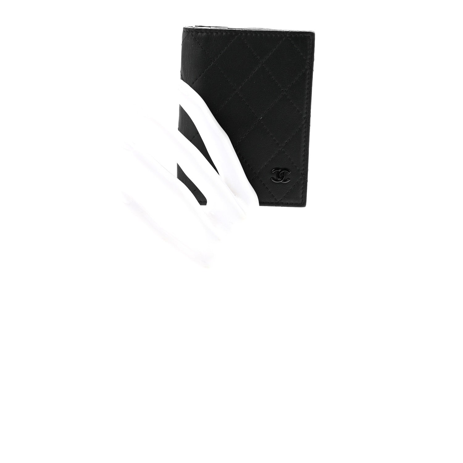 Calfskin Quilted  Holder Wallet So Black