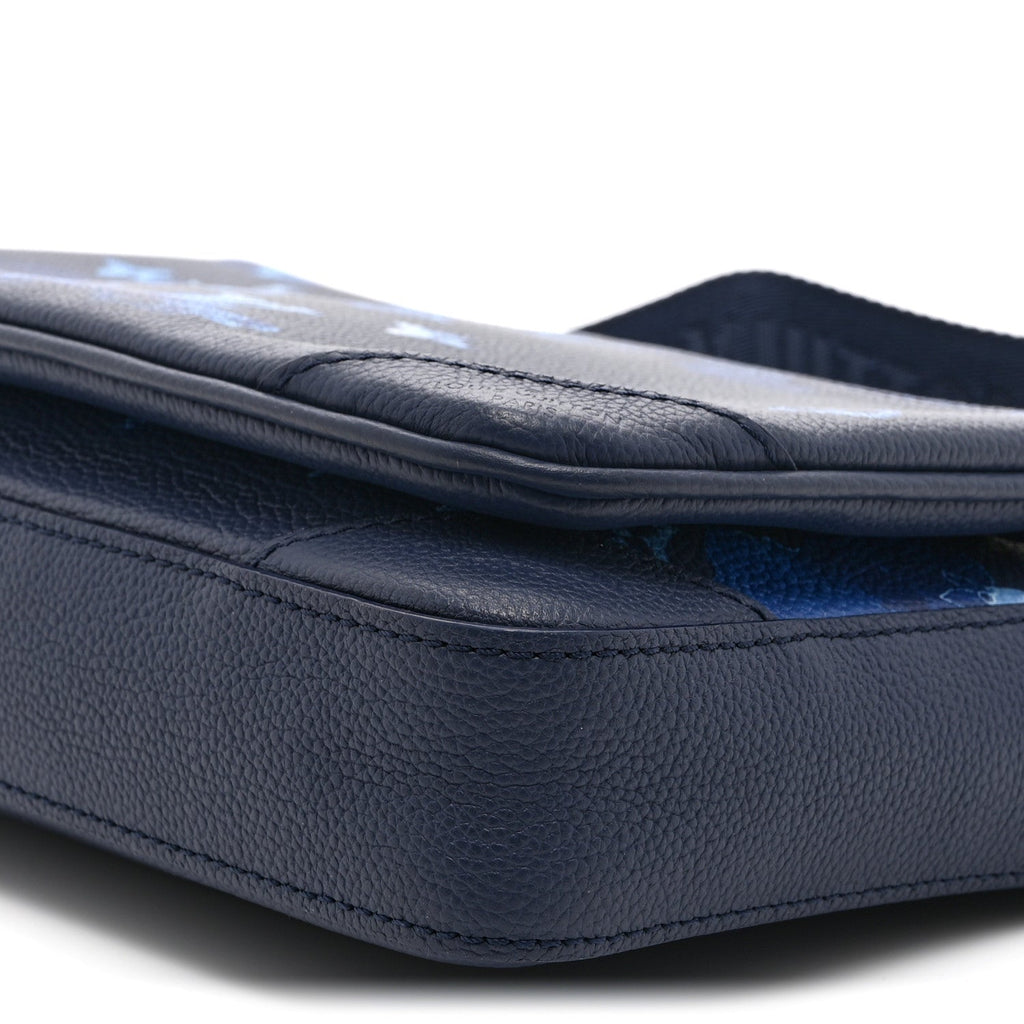 Monogram Ink Watercolor Trio Messenger Bag Blue