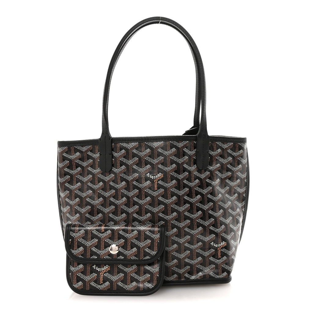 Goyardine Reversible Mini Anjou Black
