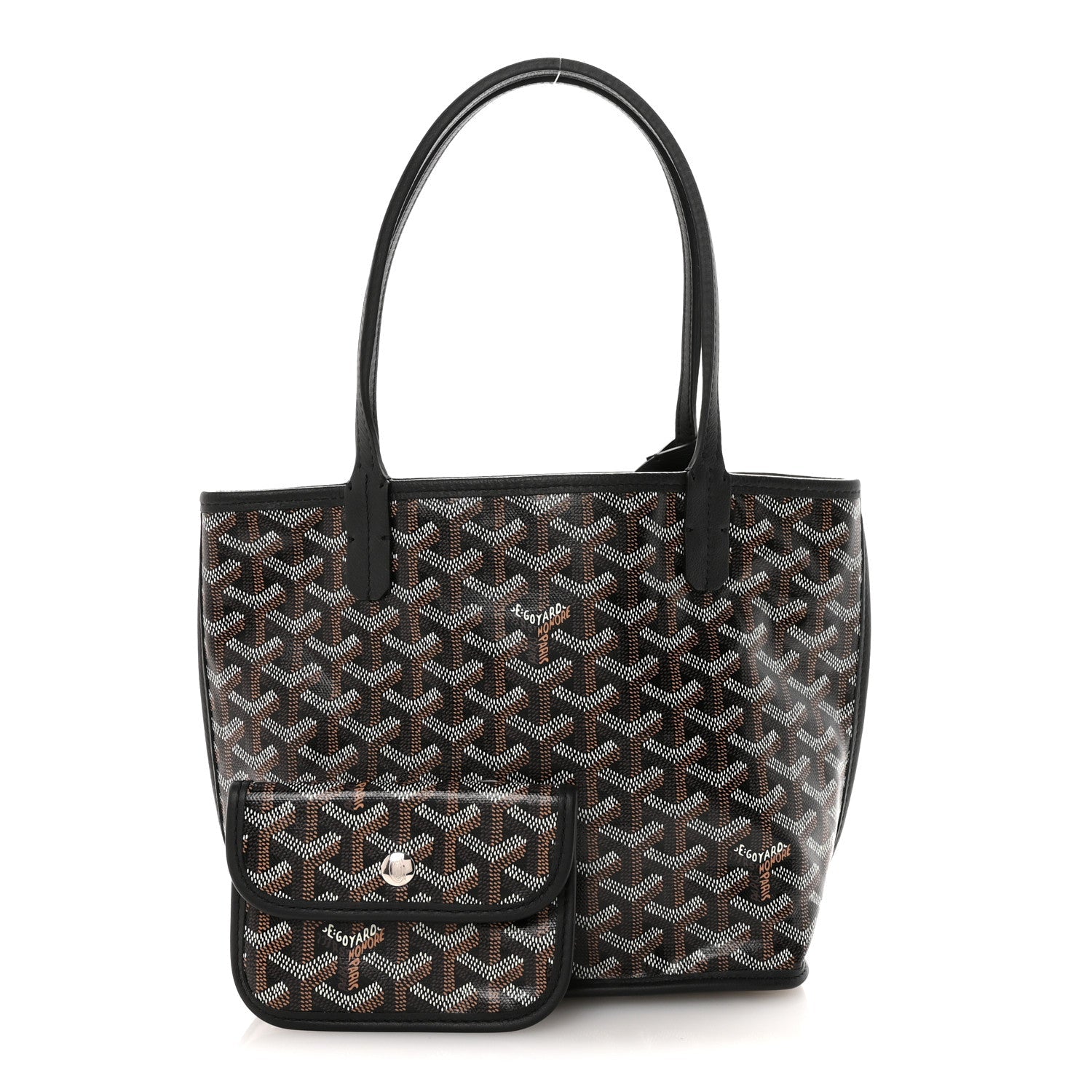 Goyardine Reversible Mini Anjou Black