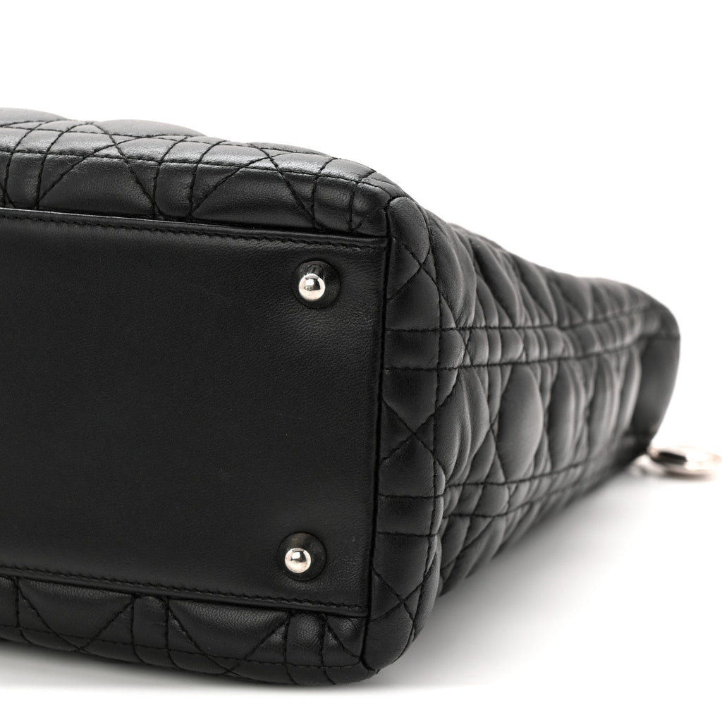 Lambskin Cannage Large Lady Dior Black