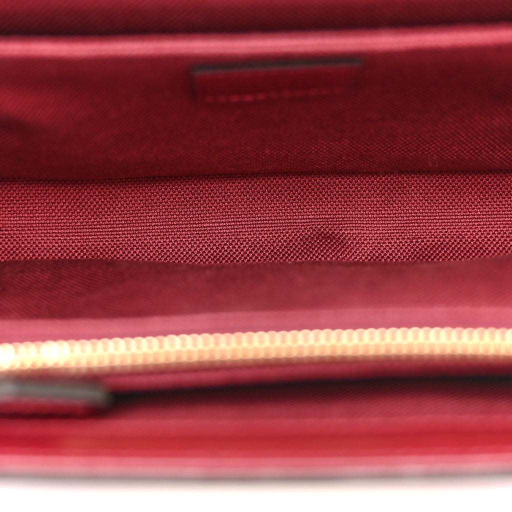 Crepe Wool Silk GG Monogram Go Small Shoulder Bag Rosso Ancora