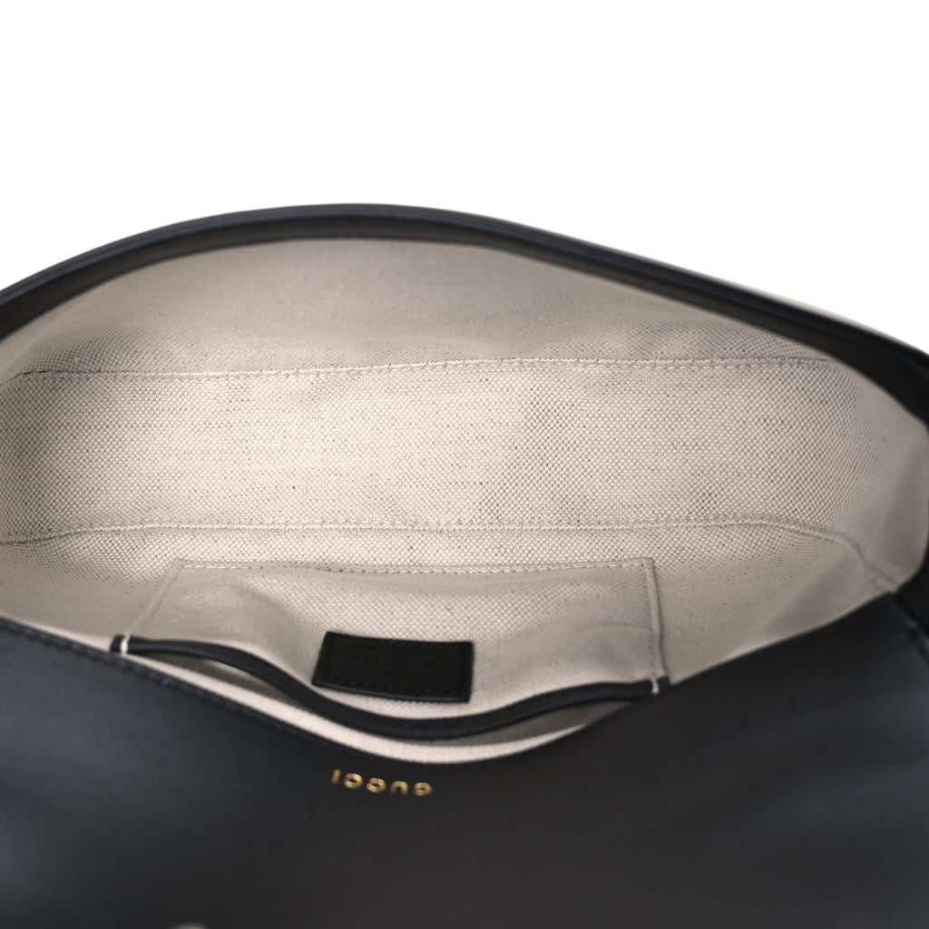 Calfskin Horsebit 1955 Small Soft Top Handle Shoulder Bag Black