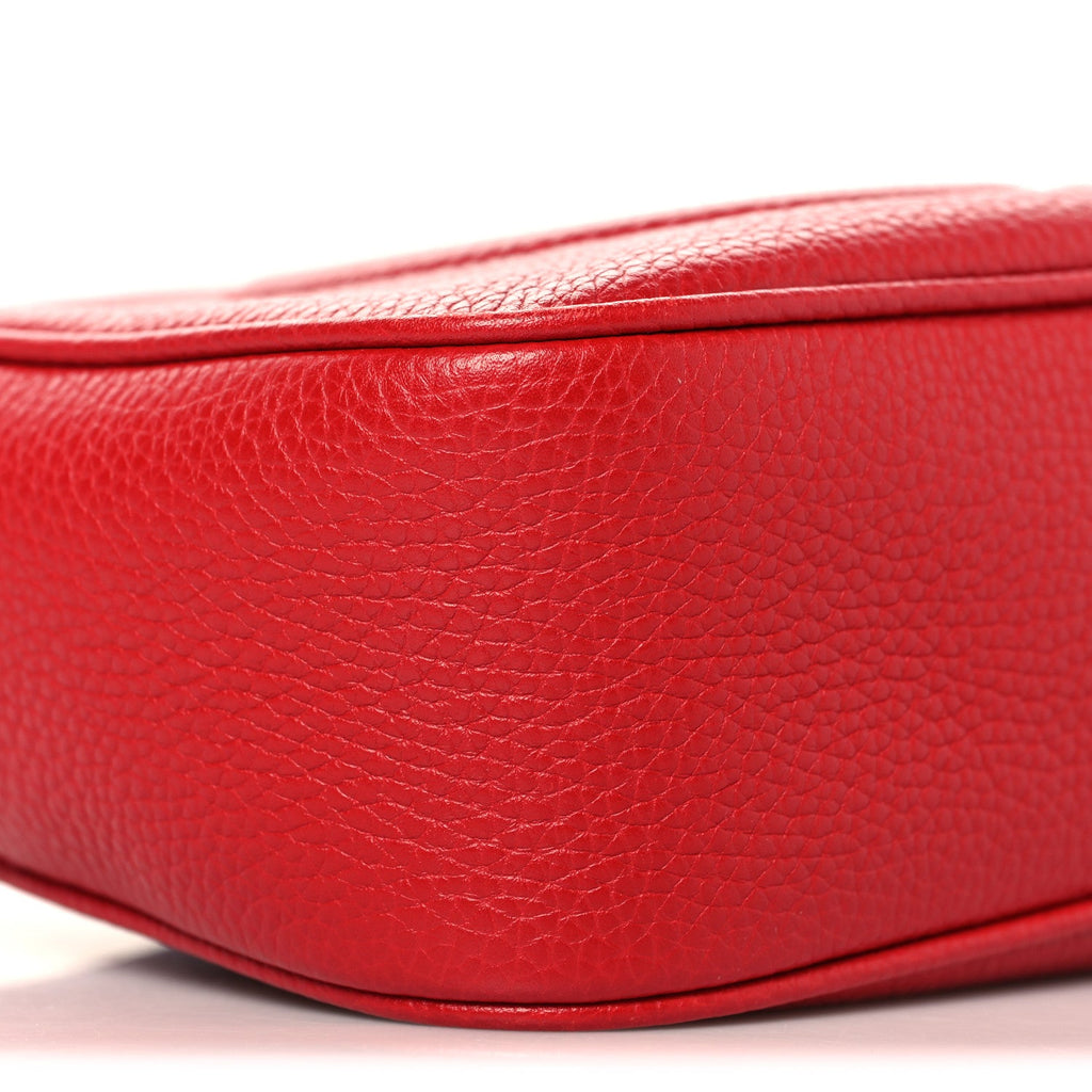 Pebbled Calfskin Small Soho Disco Bag Tabasco Red