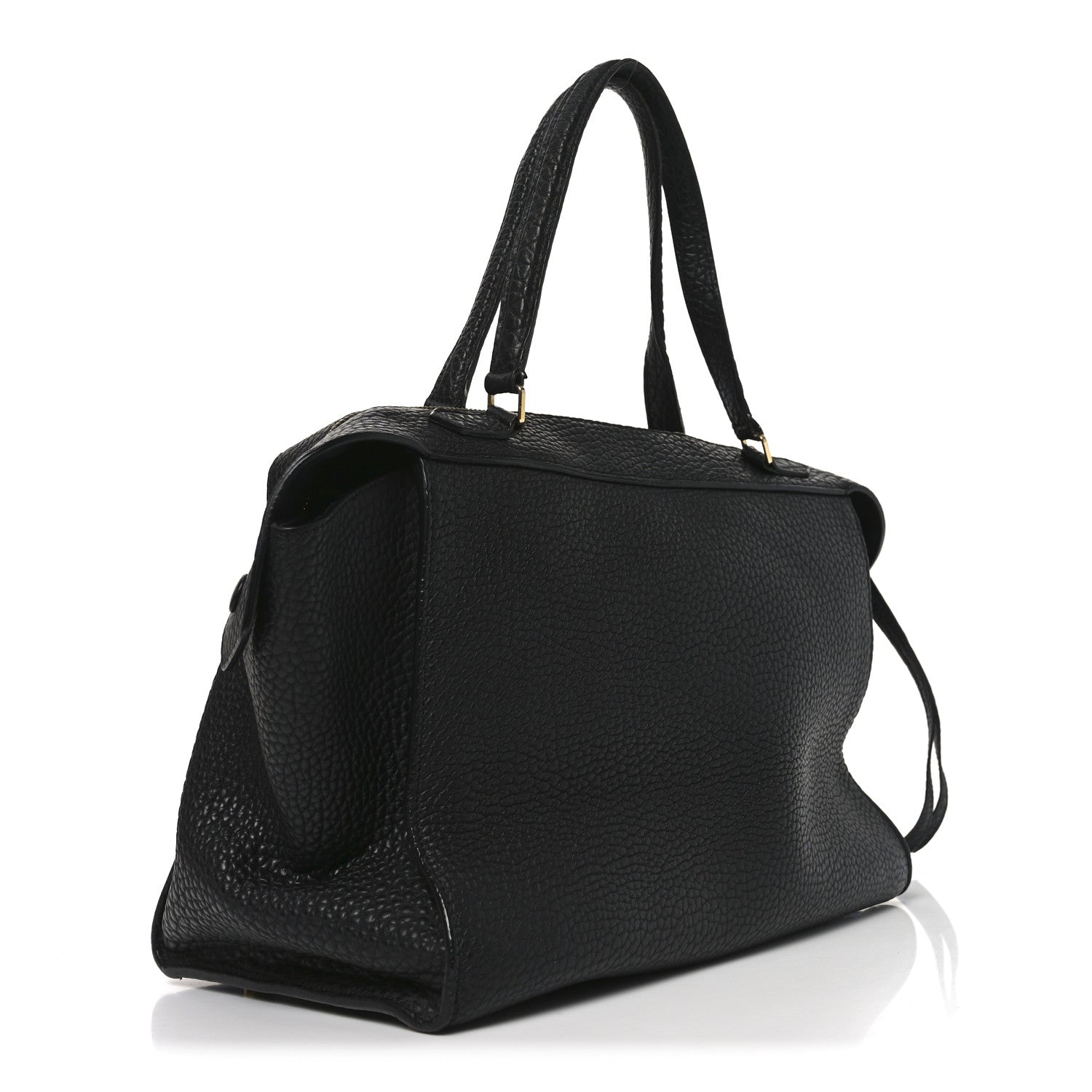 Bullhide Calfskin Medium Ring Bag Black