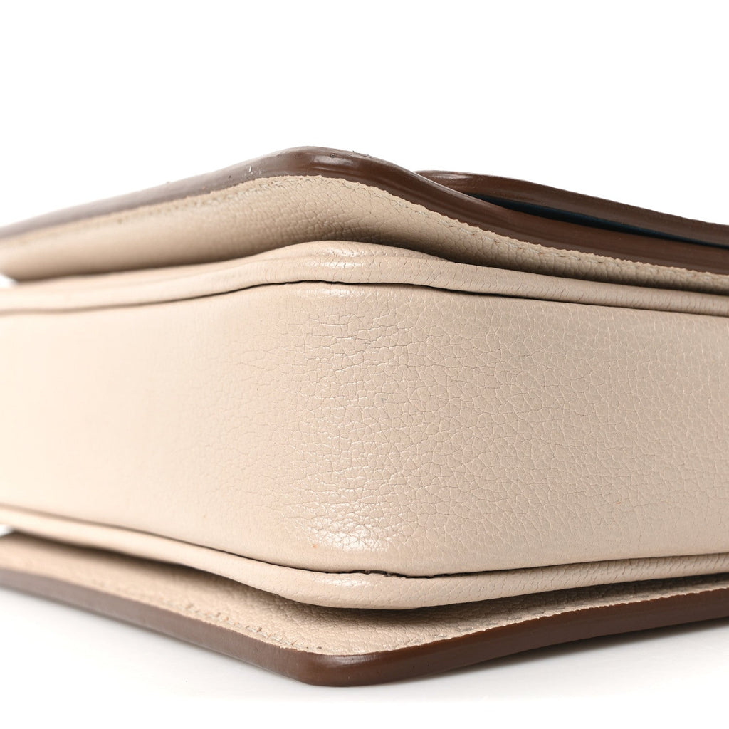 Goatskin Small D-Ring Bag Beige