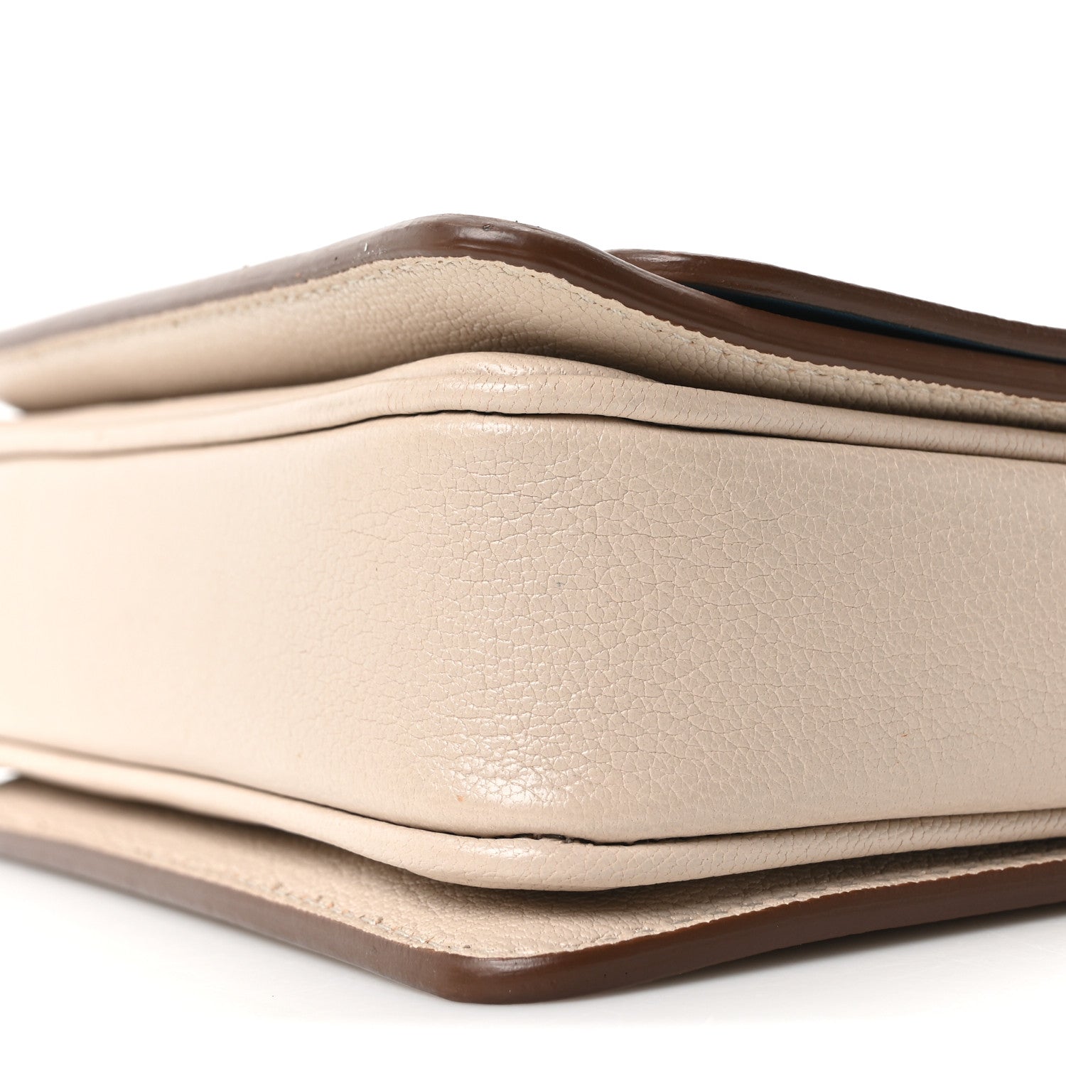 Goatskin Small D-Ring Bag Beige