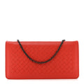 Nappa Intrecciato Continental Wallet on Chain Red