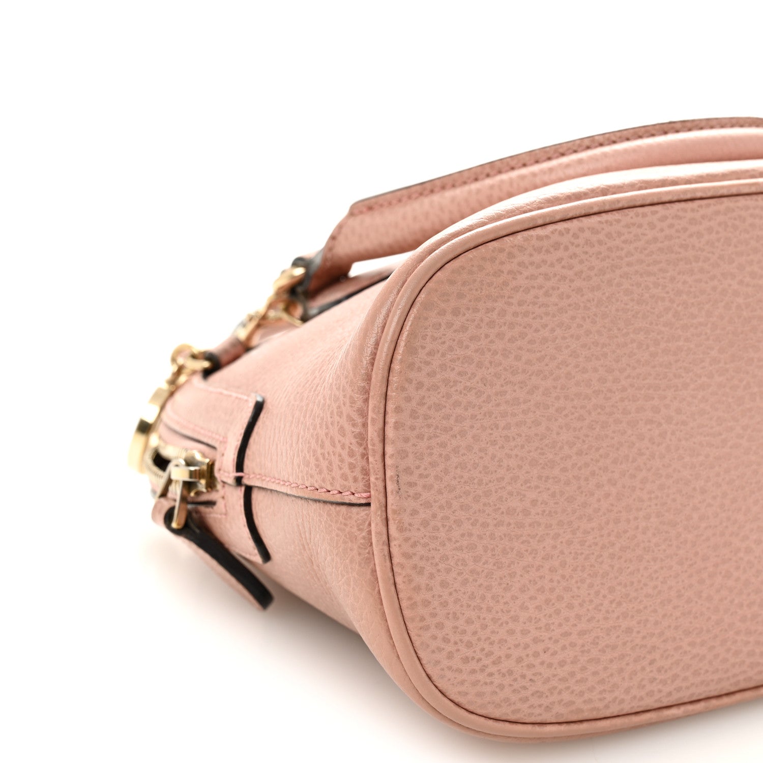 Dollar Calfskin Small GG Charm Dome Bag Soft Pink