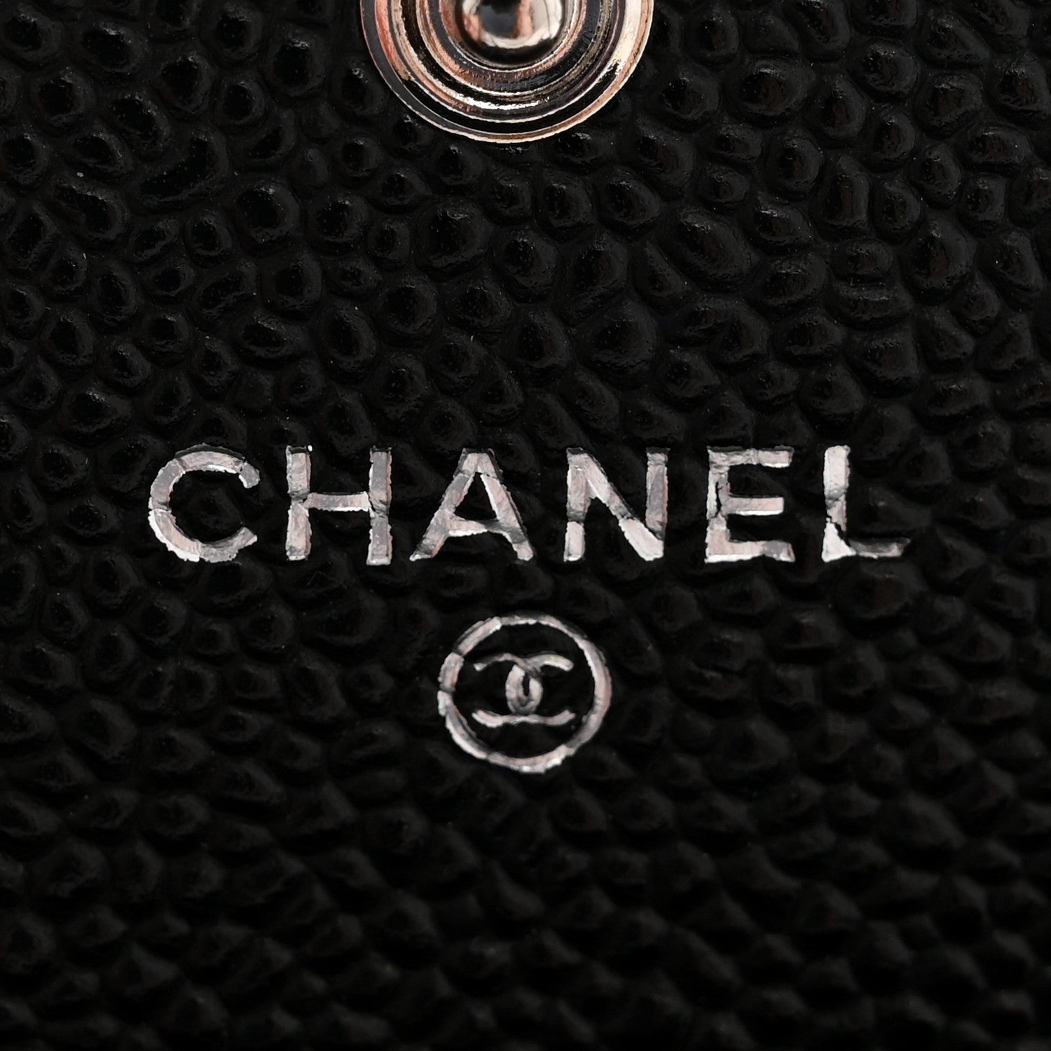 Caviar Quilted Flap  Holder Black