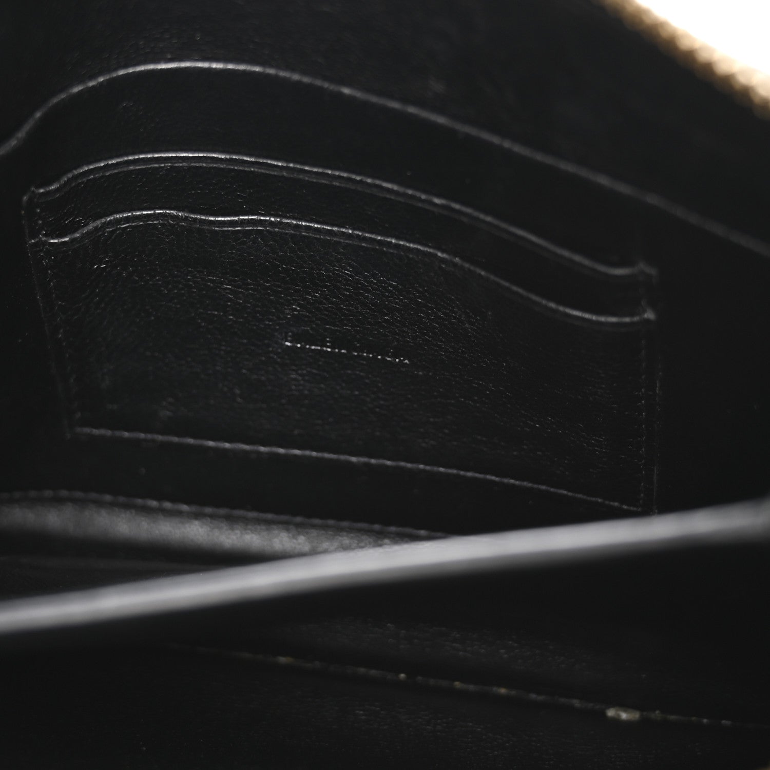 Grained Calfskin Neo Classic Gold Hardware Multipouch Black