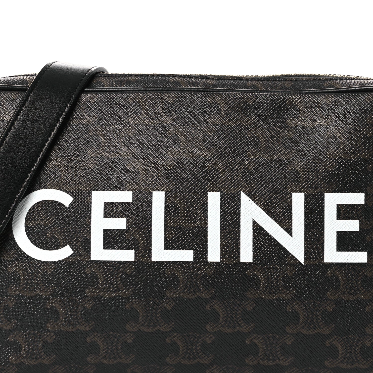 Triomphe Canvas Medium Messenger Bag Black