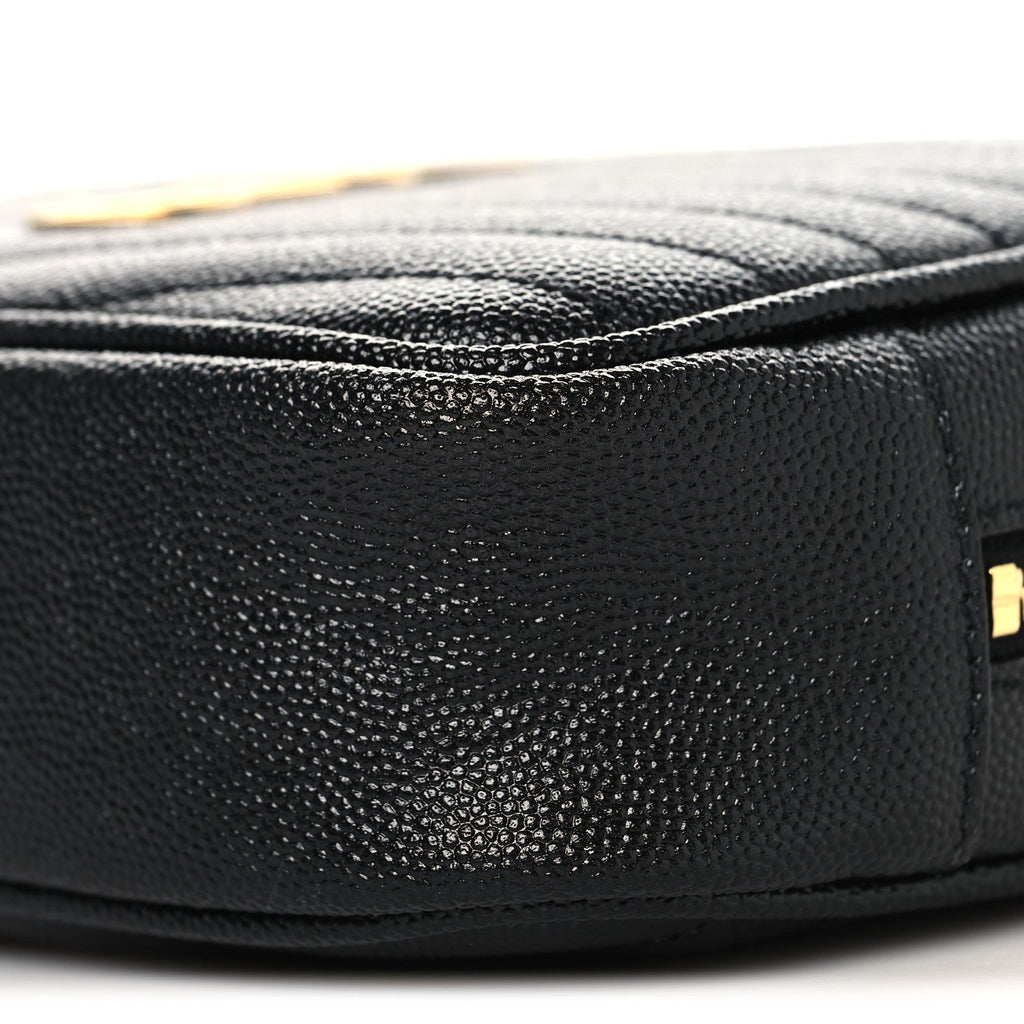 Grain De Poudre Matelasse Monogram Mini Lou Camera Bag Black