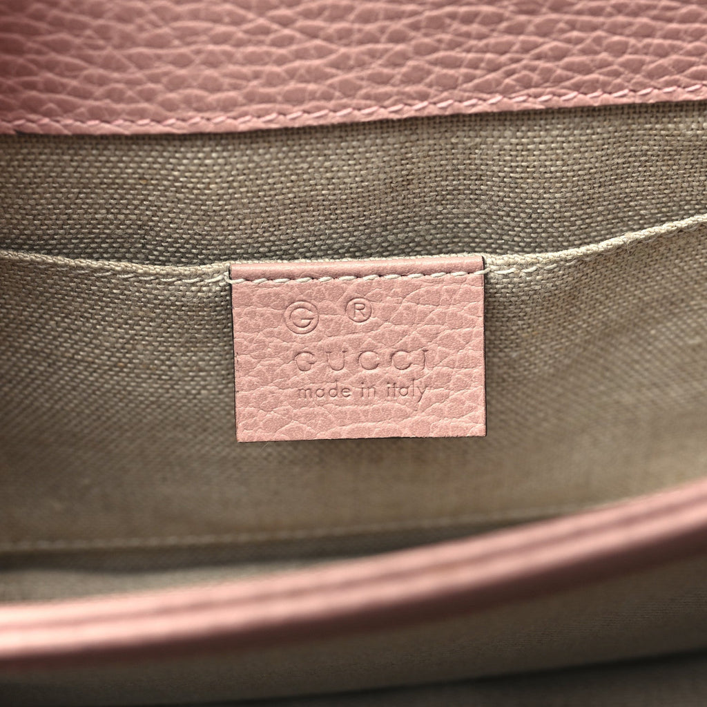 Dollar Calfskin Small Interlocking G Shoulder Bag Soft Pink