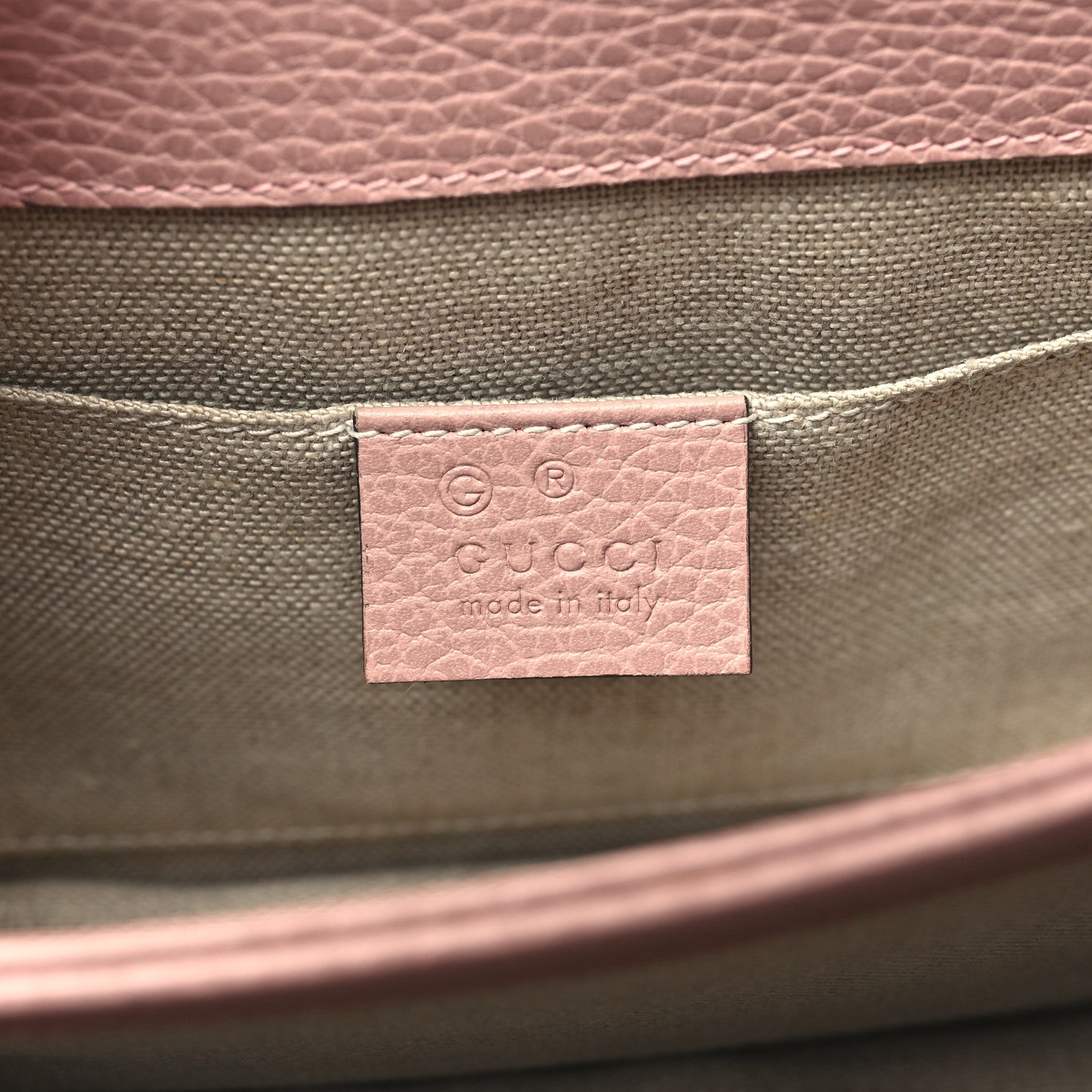 Dollar Calfskin Small Interlocking G Shoulder Bag Soft Pink