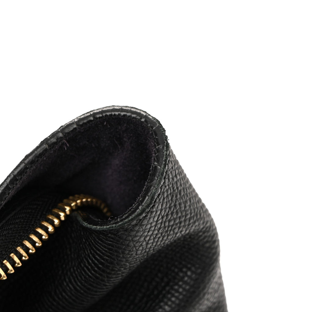 Grained Calfskin Mini Belt Bag Black