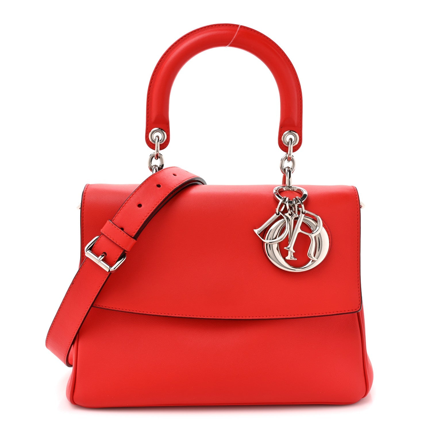 Calfskin Small Be Dior Flap Red