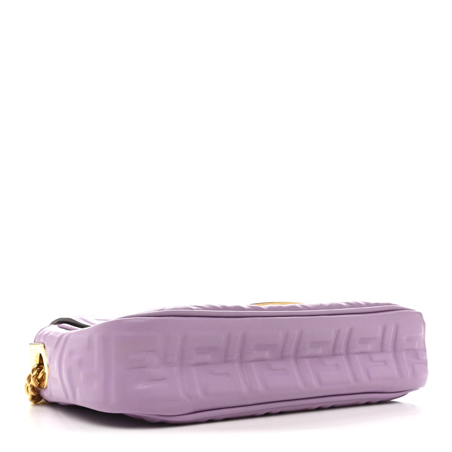 Nappa FF Embossed Small Midi Chain Baguette Violetta