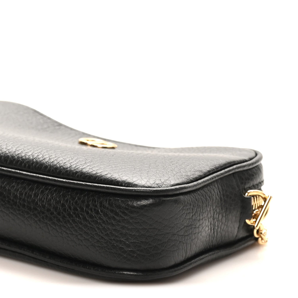 Dollar Calfskin Super Mini GG Marmont Chain Shoulder Bag Black