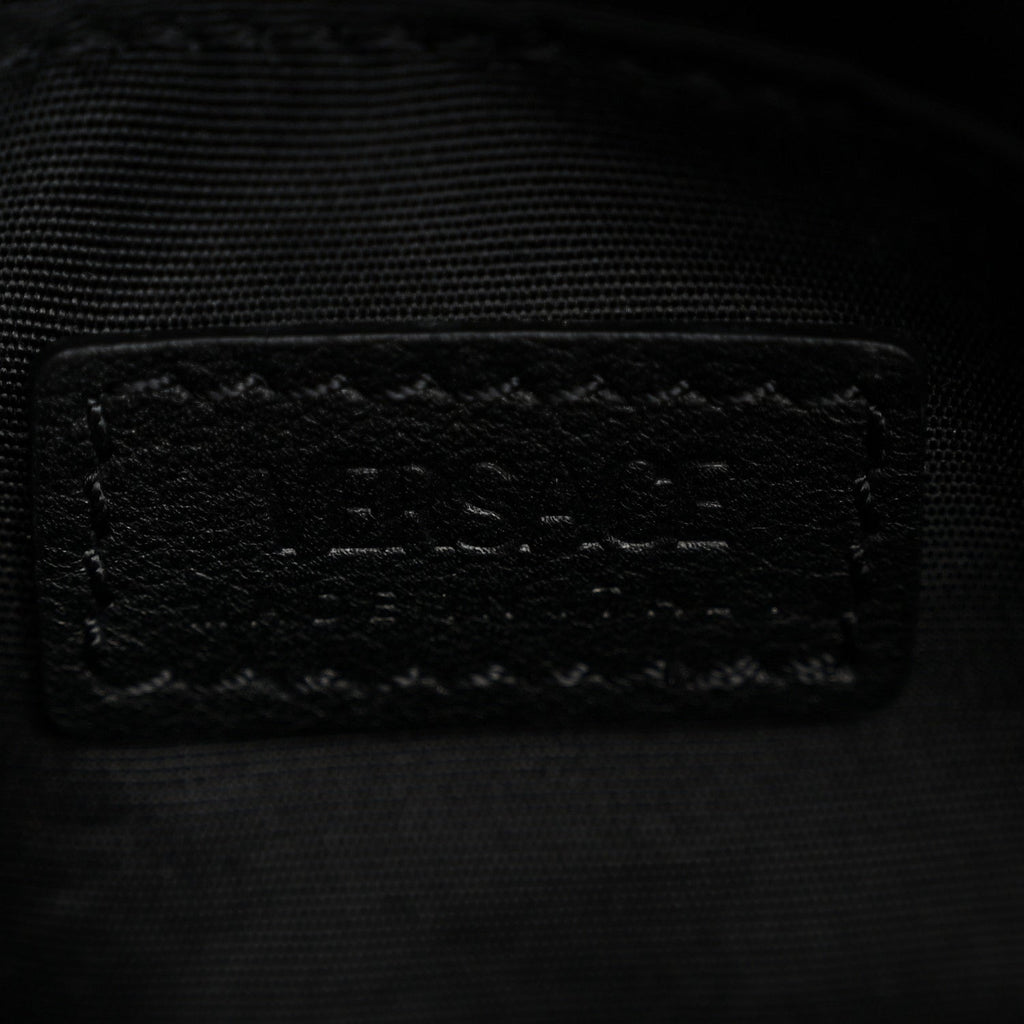 Calfskin Baroque Logo Messenger Bag Black