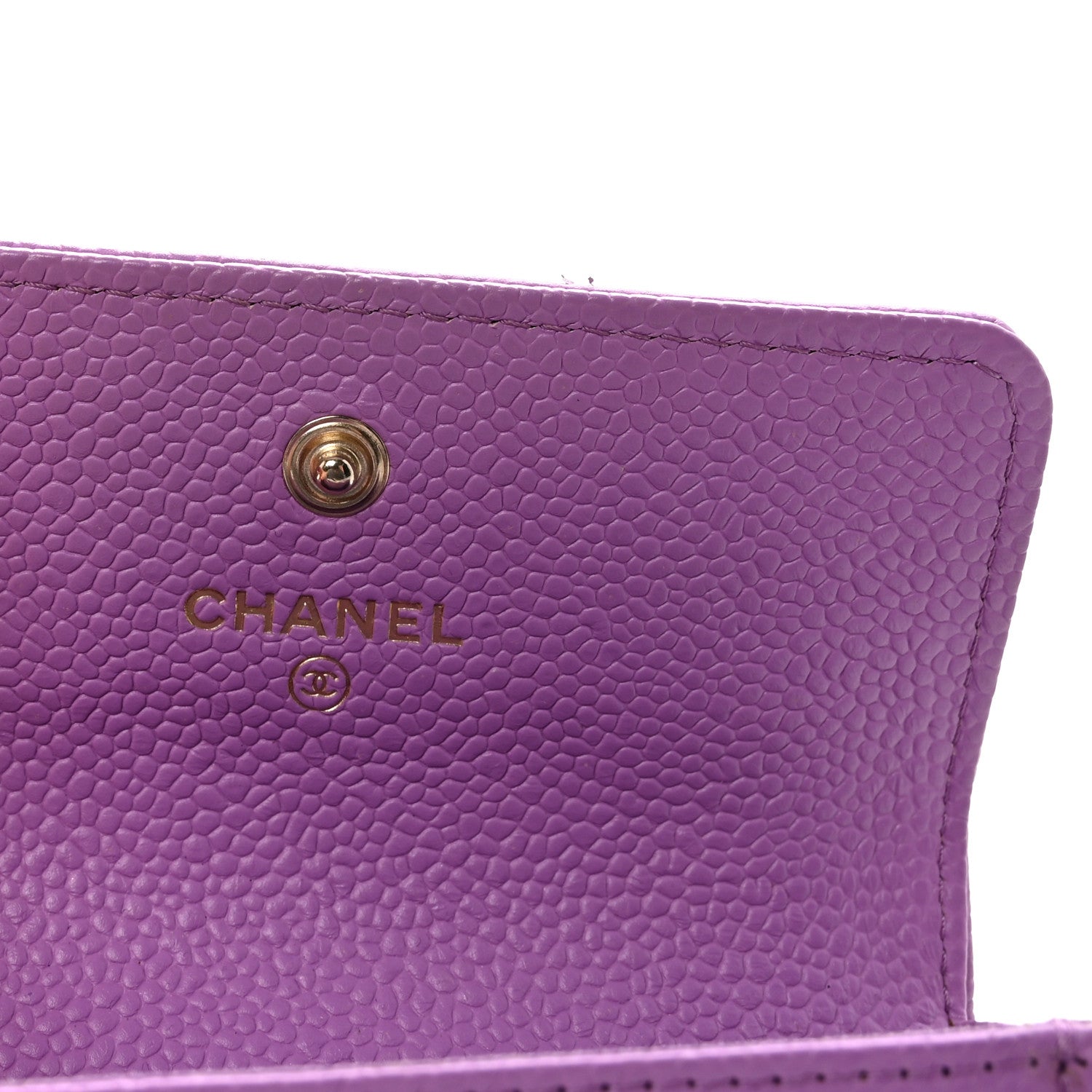 Caviar Quilted Boy Flap  Holder Purple