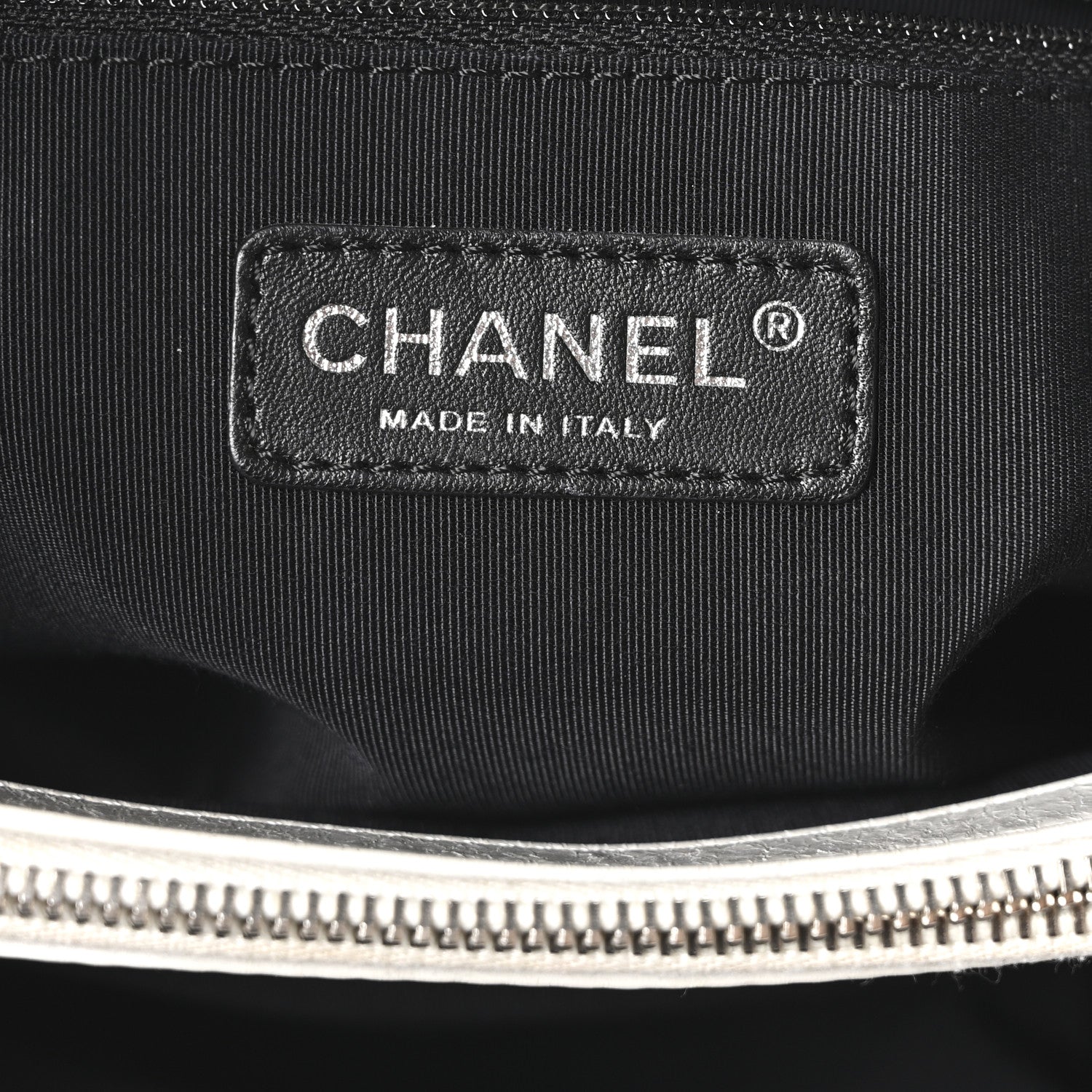 Glazed Calfskin Quilted Small Chain Me Tote Dark White