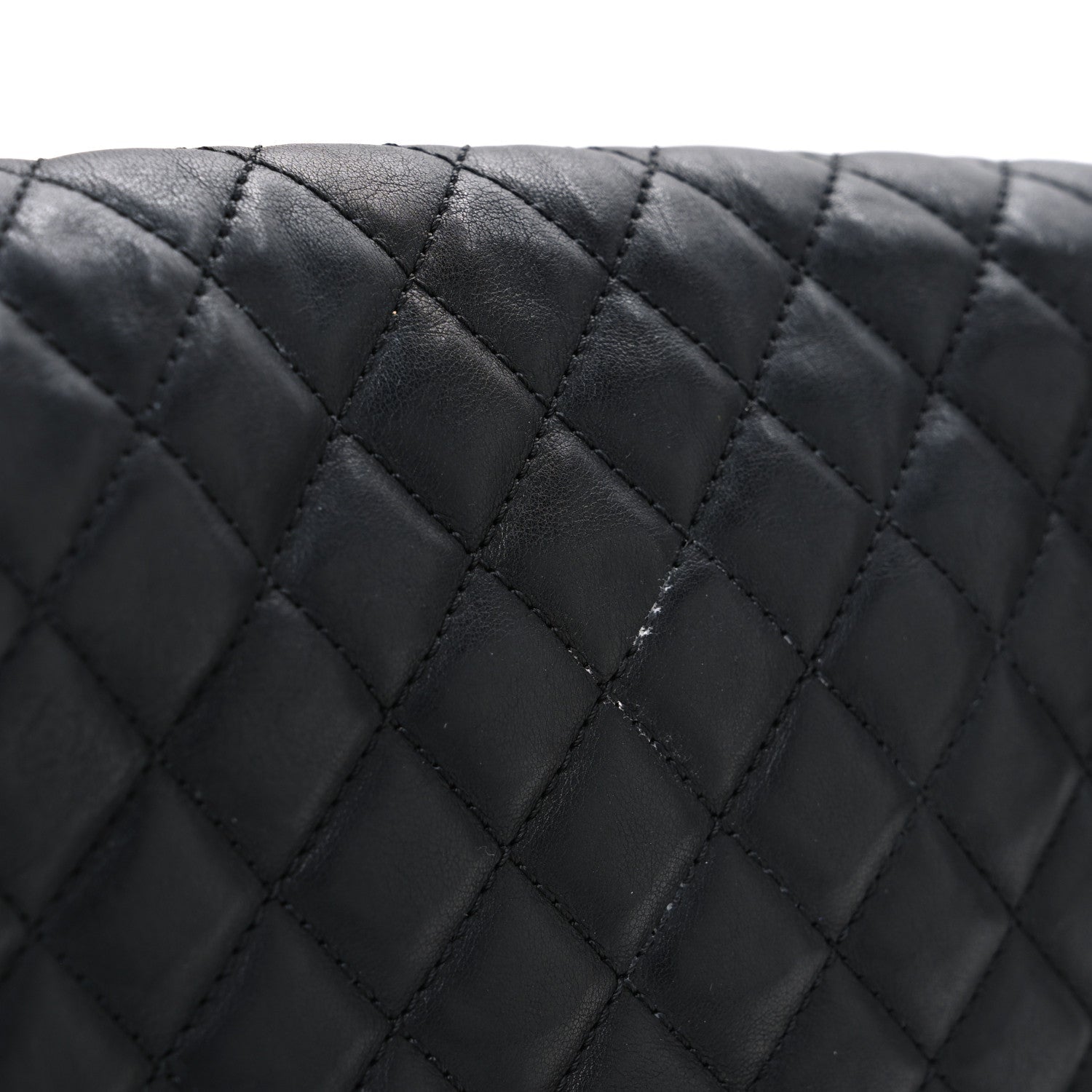 Lambskin Quilted Medium Boy Flap Black