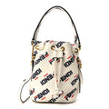 X FILA Vitello F is Fendi Mania Mini Mon Tresor Bucket Bag White