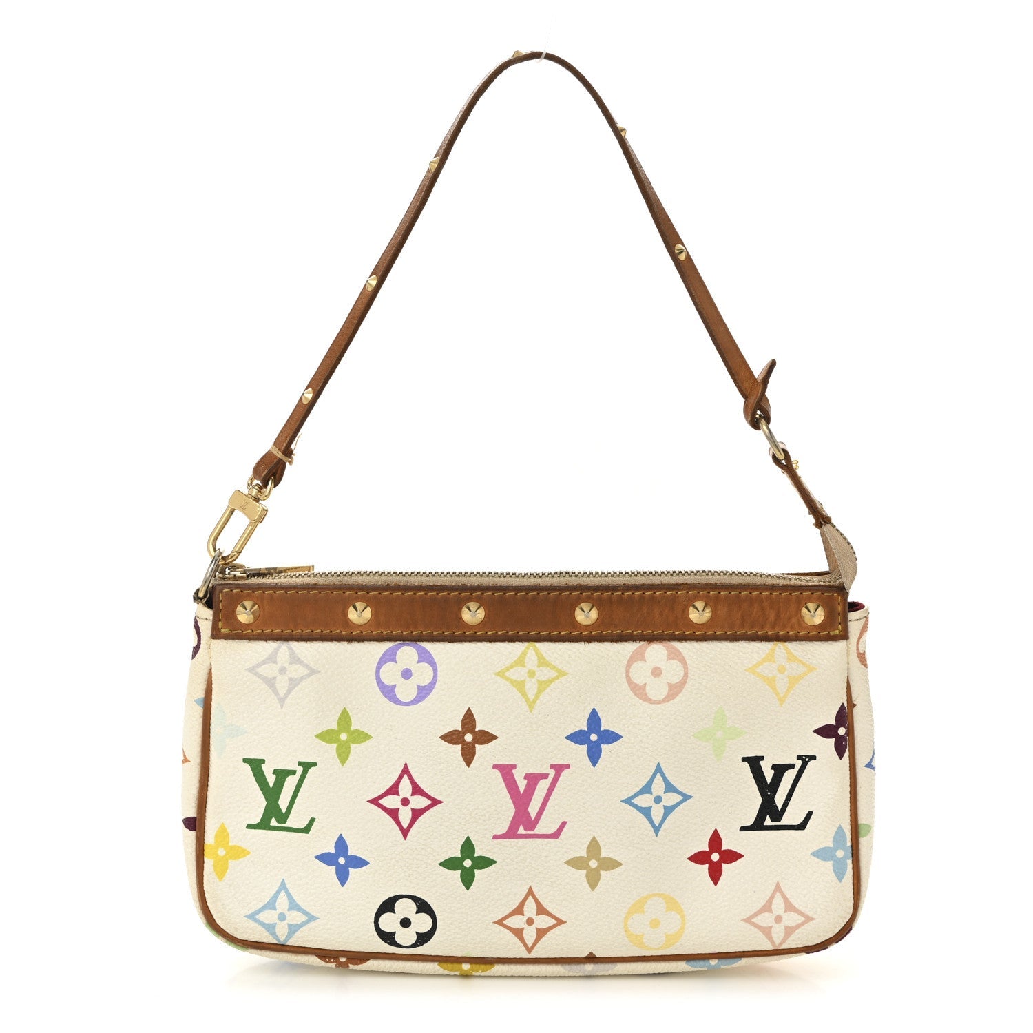 Monogram Multicolor Pochette Accessories White