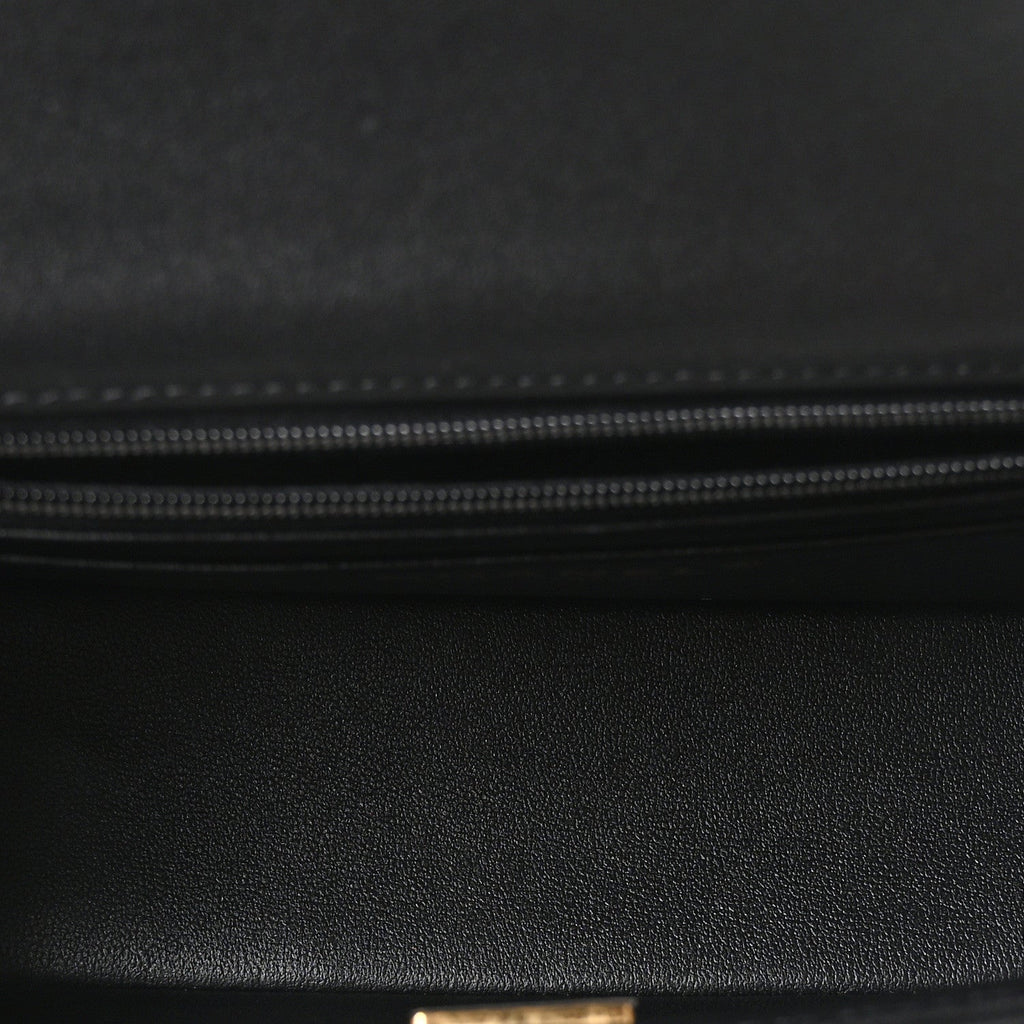 Lambskin Quilted Mini Rectangular Flap Black