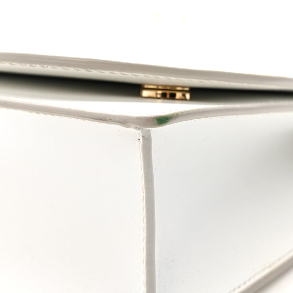 Calfskin DG Logo Flap Crossbody Bag White