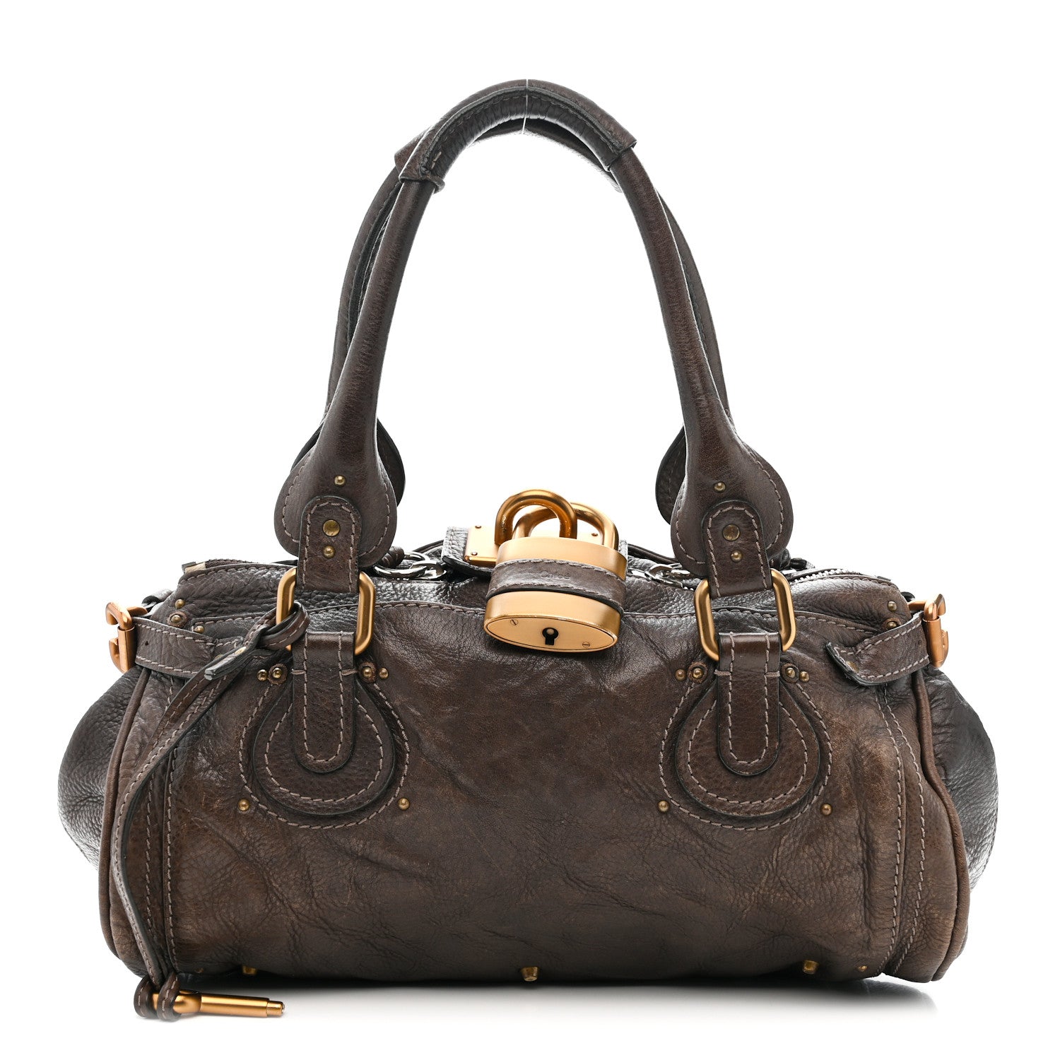 Calfskin Medium Paddington Satchel Chocolate