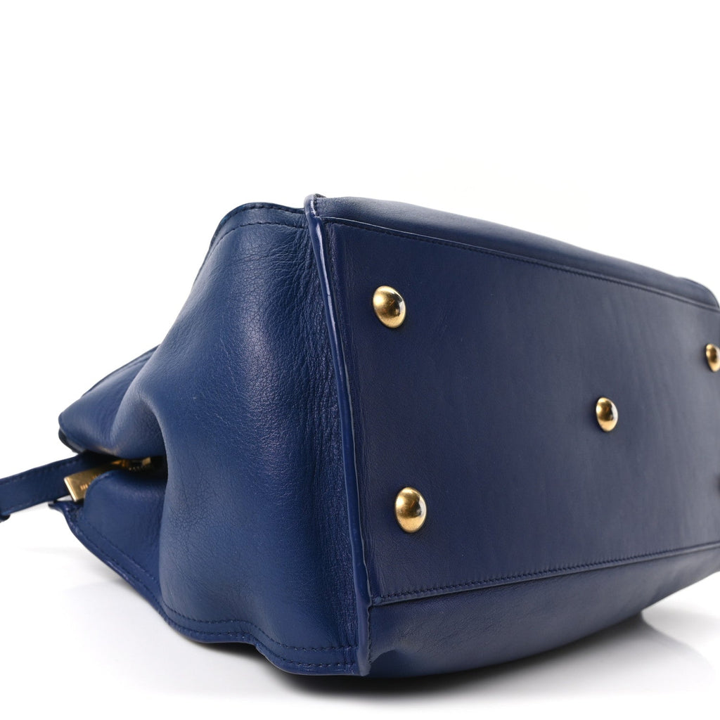 Calfskin Small Classic Y Cabas Royal Blue