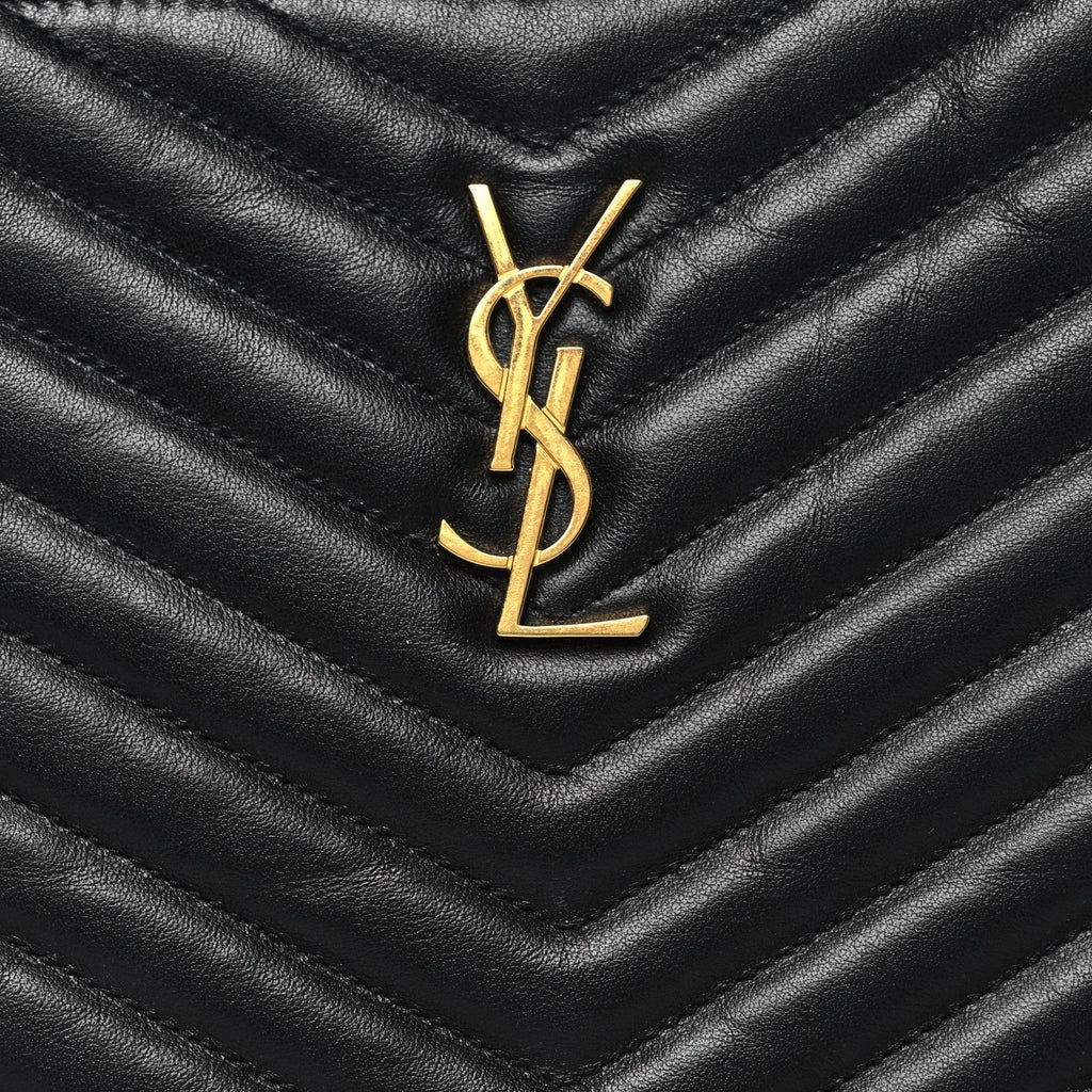 Calfskin Matelasse Monogram Cassandre Tablet Pouch Black