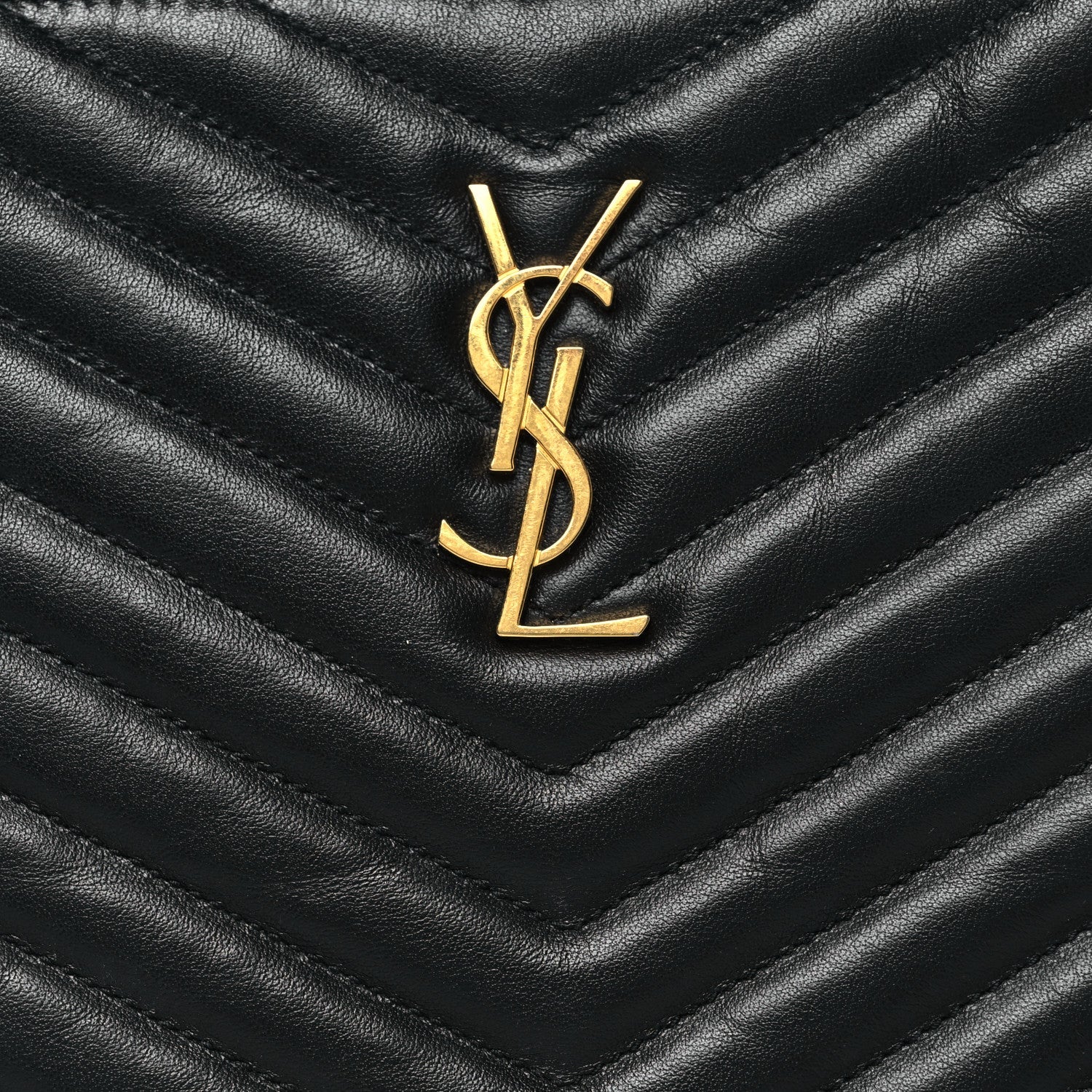 Calfskin Matelasse Monogram Cassandre Tablet Pouch Black