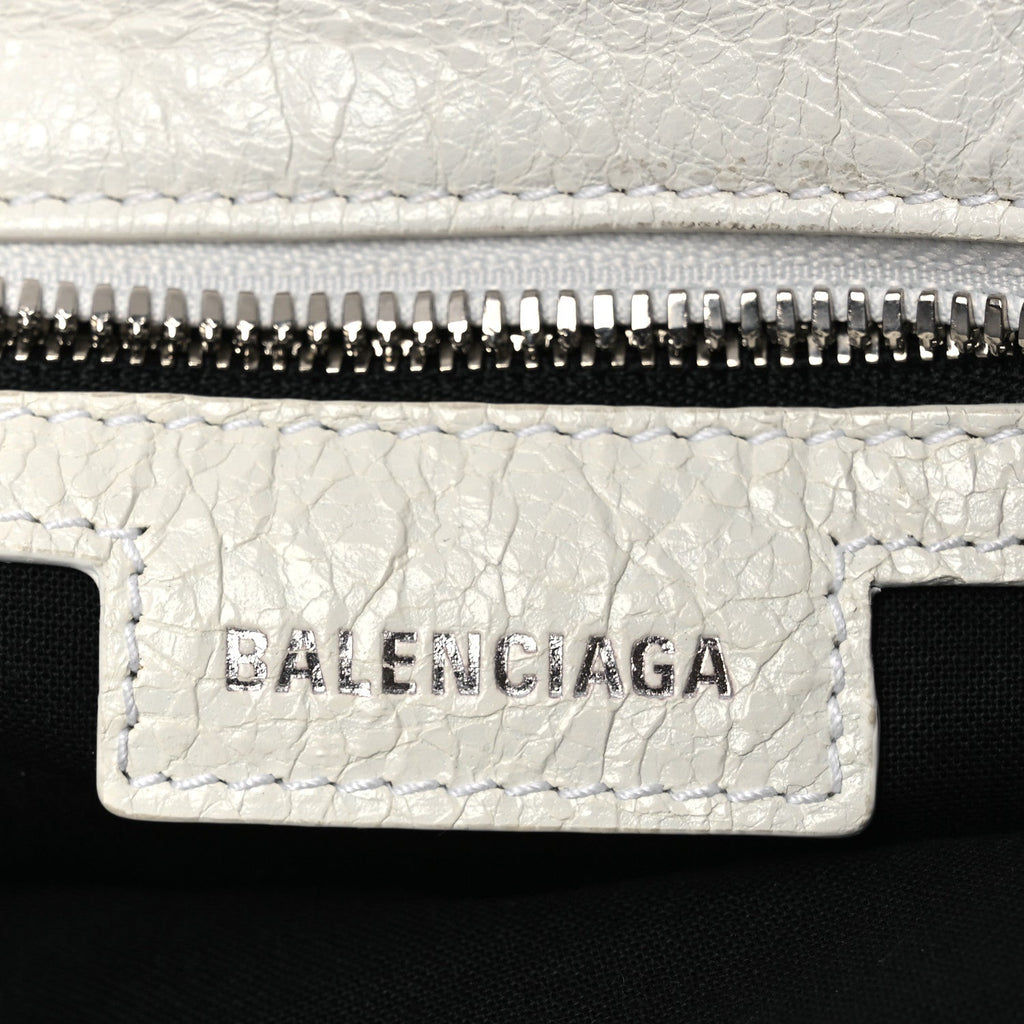 Agneau Arena Crystal Neo Cagole Handbag XS Optic White