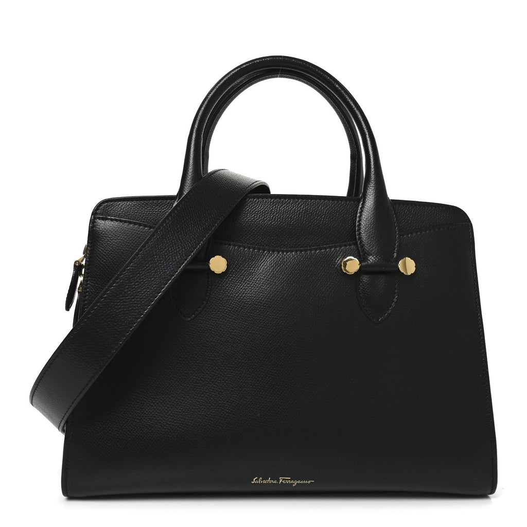 Hammered Calfskin Today Satchel Black