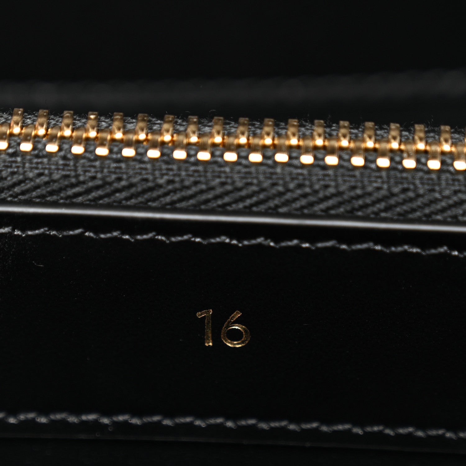 Satinated Calfskin Small 16 Top Handle Bag Black