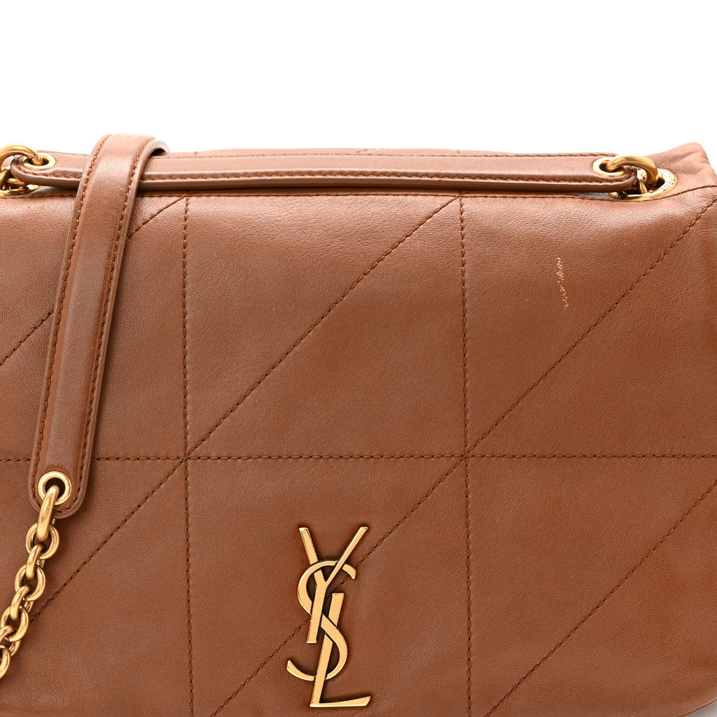 Lambskin Matelasse Monogram Small Jamie 4.3 Light Fox