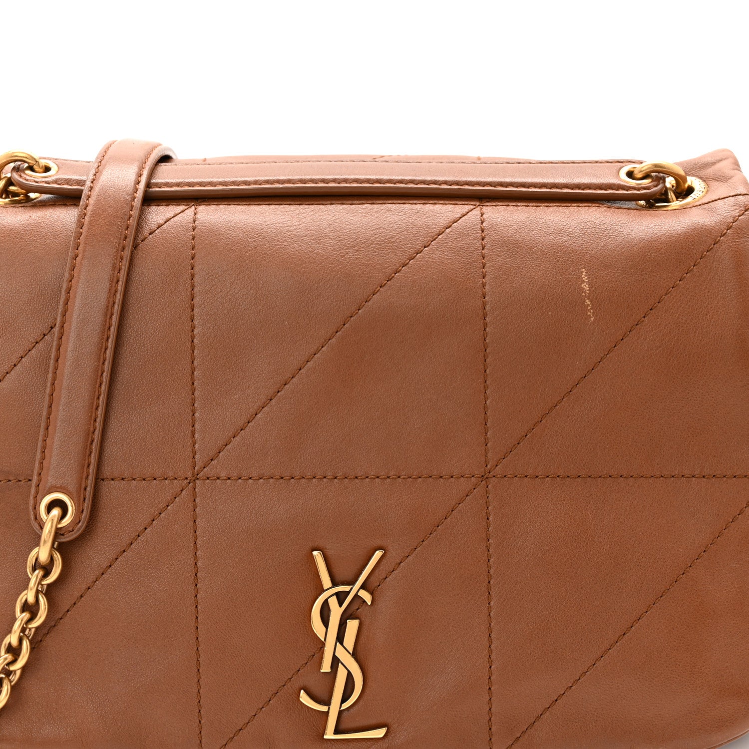 Lambskin Matelasse Monogram Small Jamie 4.3 Light Fox