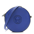 Calfskin La Medusa Round Camera Bag Blue