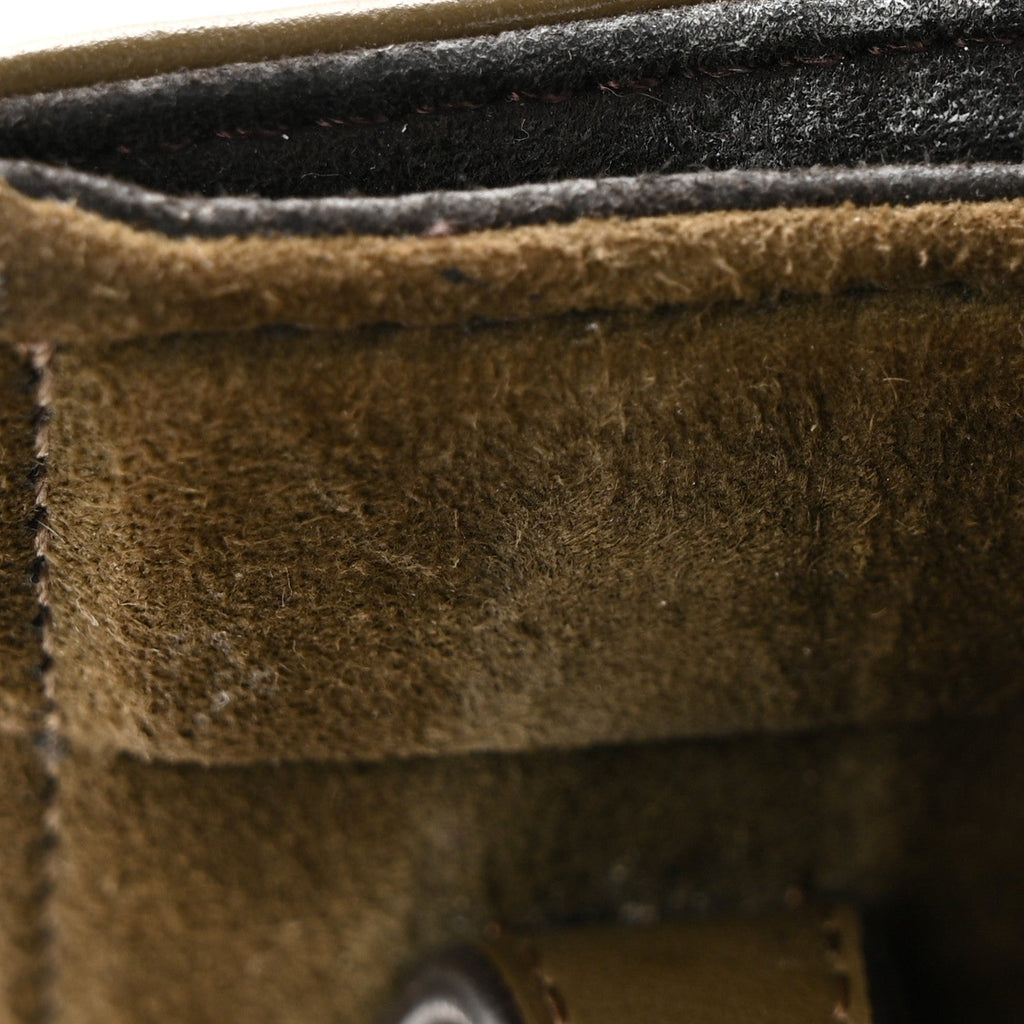 Vitello Vernice Camoscio Mini Fendi Origami Military Brown Avocado