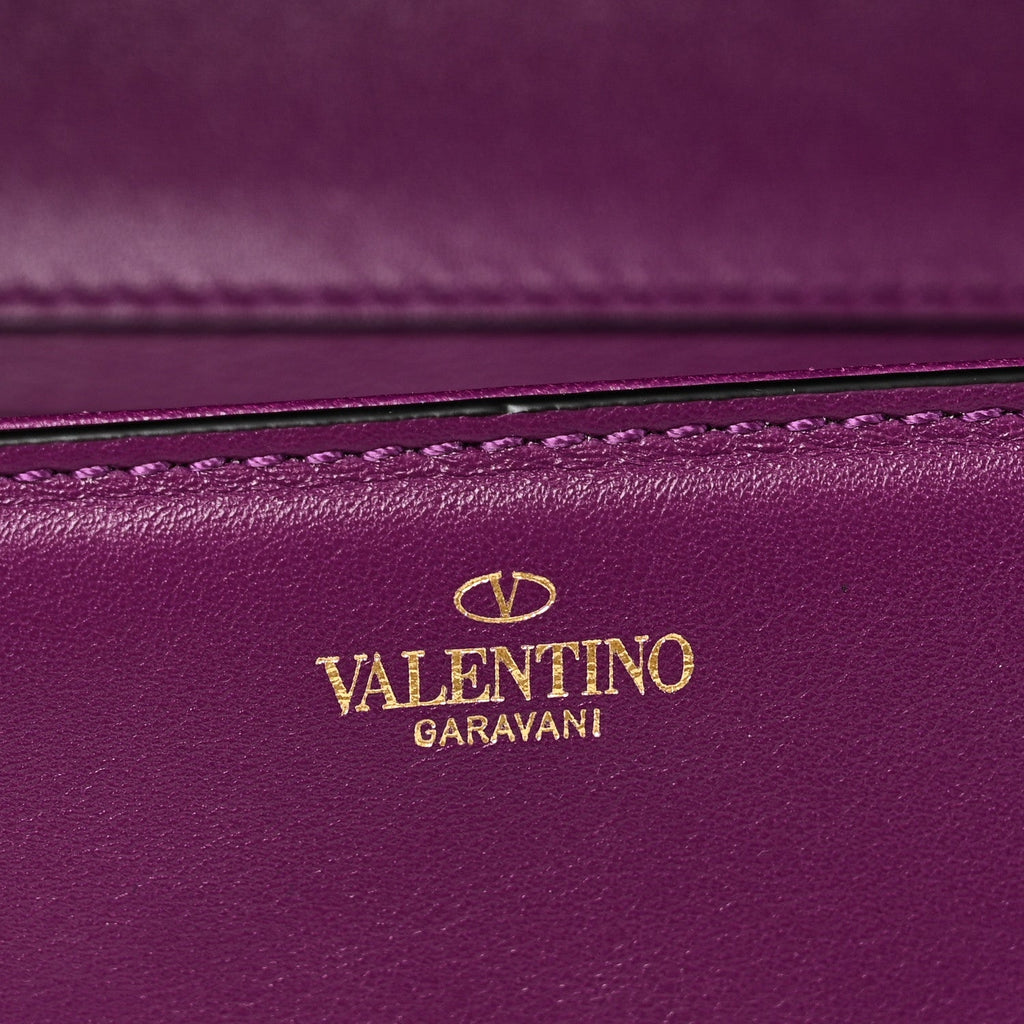 Calfskin Vlogo Loco Shoulder Bag Prune