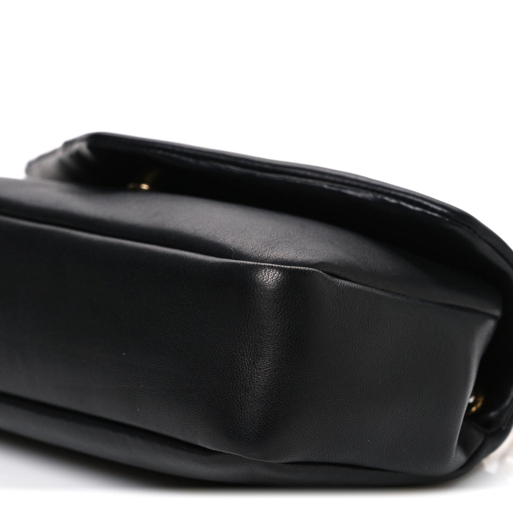 Plunged Lambskin Calypso Black