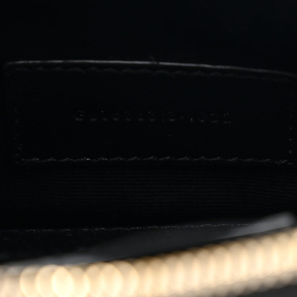 Grain De Poudre Chevron Monogram Large Bill Pouch Black