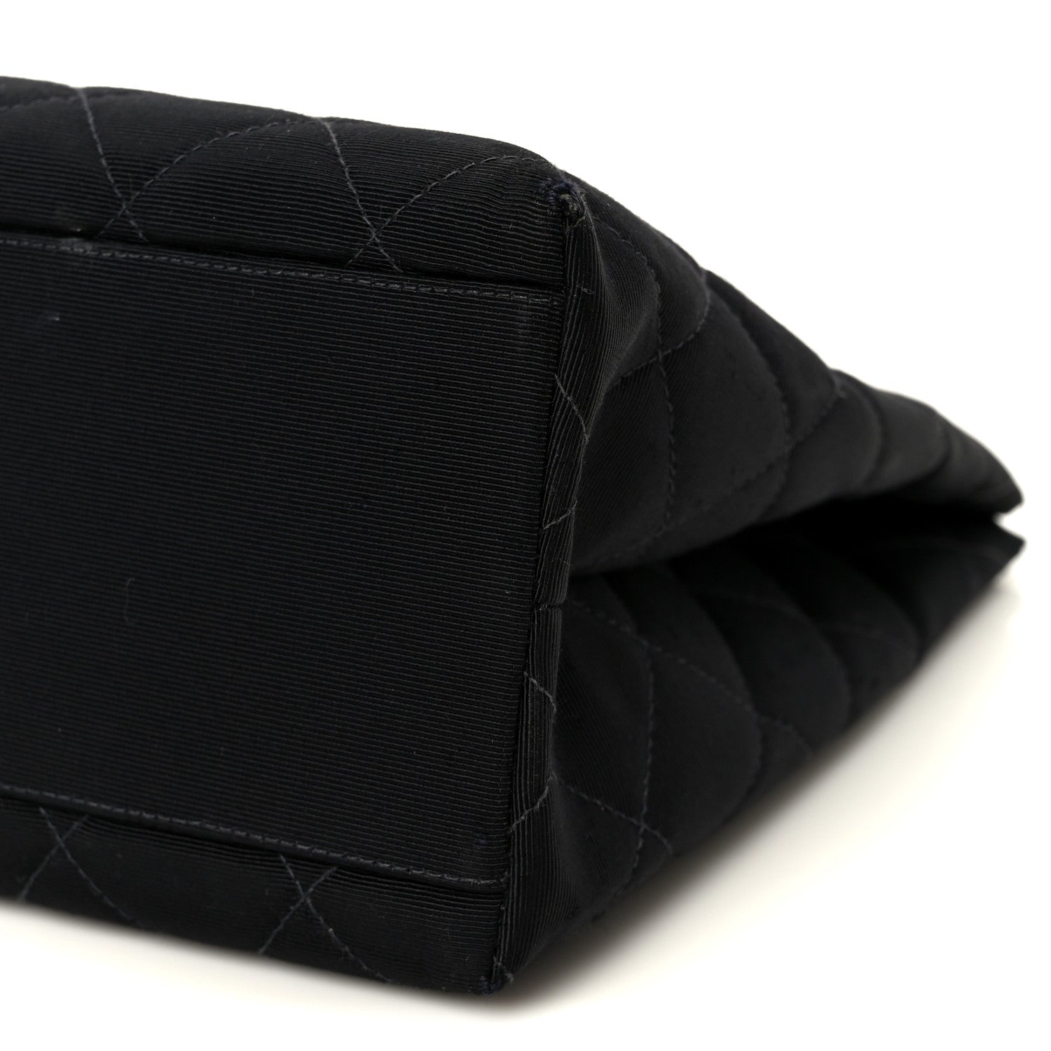 Grosgrain Quilted Shopper Tote Black