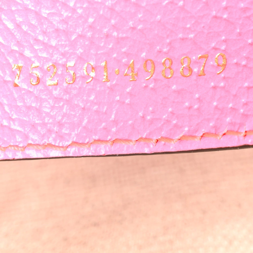 GG Supreme Monogram Textured Dollar Calfskin Web Ophidia Small Crossbody Bag Beige Ebony Fuchsia